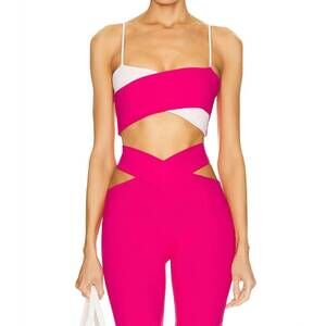 NEW LIVE THE PROCESS orion criss cross bra in dragon fruit & seashell